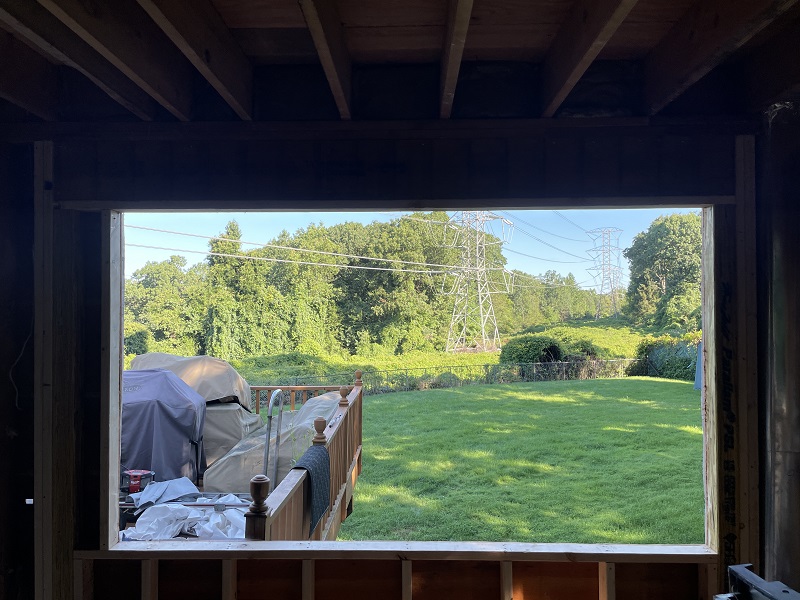 A view to the backyard